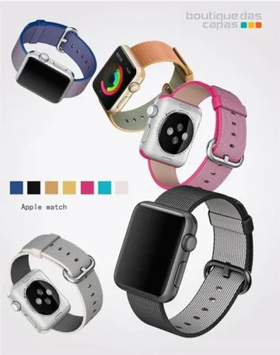 Pulseira Para Apple Watch Nylon fivela metal 38,40,42 e 44mm Várias Cores