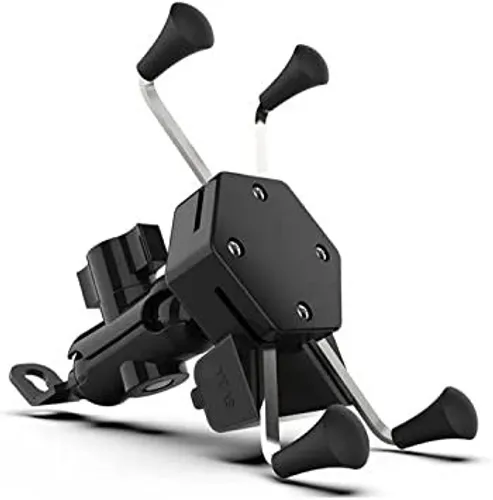 Suporte celular moto com carregador universal usb x ajutável