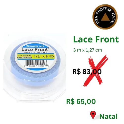 Fita Lace Fronte azul prótese capilar