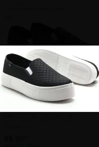 Vendo tênis Feminino Calçado Plataforma Slip on Calce Fácil de Marca Moleca