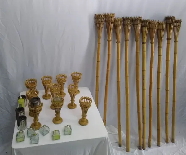 Suporte de tochas para lual festas ao ar livre para repelentes citronelas