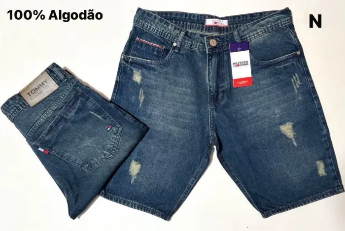 Bermuda Jeans Rasgadas 