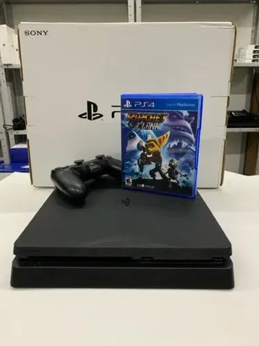 Ps4 slim na caixa com jogo e garantia / venha na melhor loja 