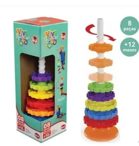 Brinquedo Educativo Pedagógico Giro Mágico com 8 Peças MK326 - Dismat