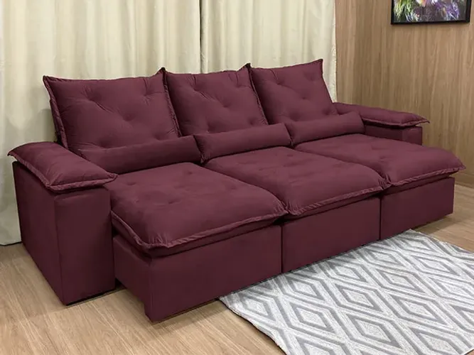 Sofá Retrátil Reclinável 2,70m Premium a43