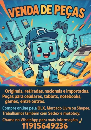 Peças, Celular, Notebook, Games, Componentes e Lotes - Eletrônicos, PCs e Consoles!<br>