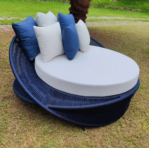 CHAISE DE CORDA NÁUTICA ALTO PADRÃO PARA ÁREA EXTERNA