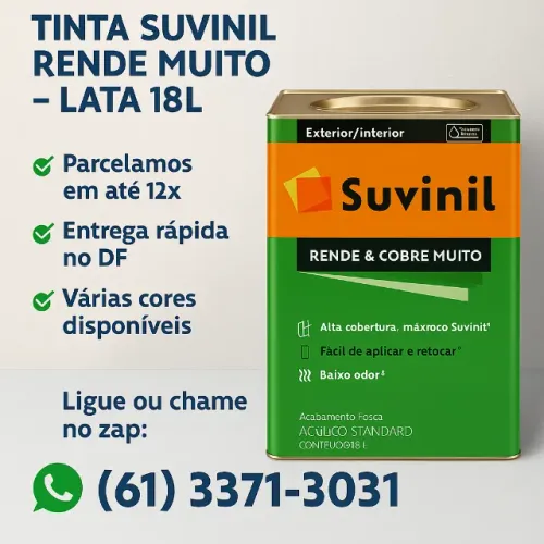 Tinta Suvinil Rende Muito LATA - Várias Cores Disponíveis