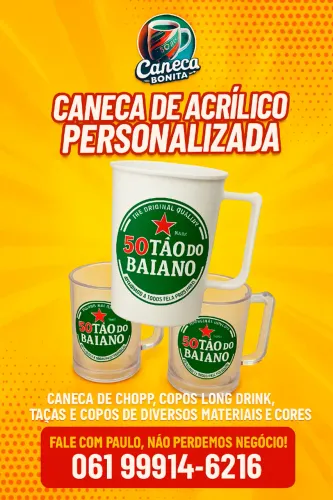 Caneca de Chopp Personalizada (Acrílico)
