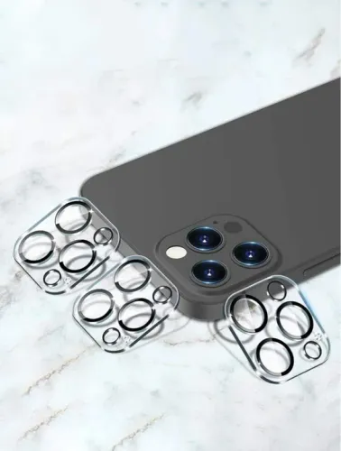 02 Películas de vidro para câmera de iPhone 12 Pro Max