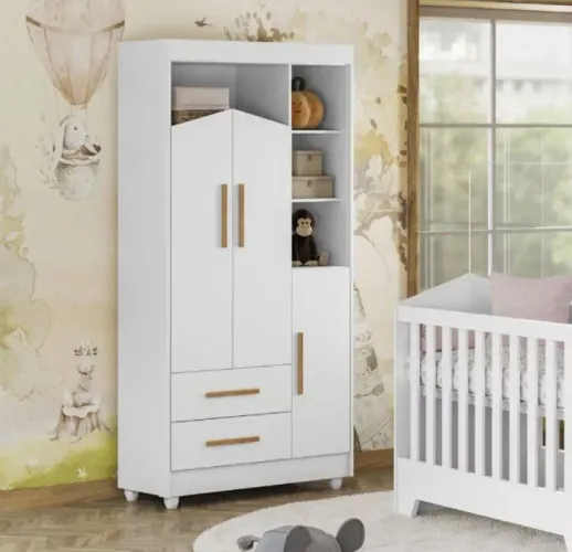 Guarda roupa Infantil Branco