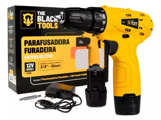Parafusadeira/Furadeira 12V Bivolt Black Tools