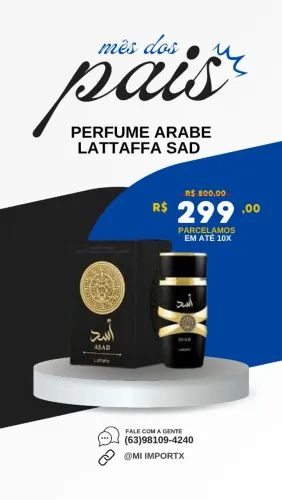 Perfume Arabe Lattafa Asad - Dia dos Pais