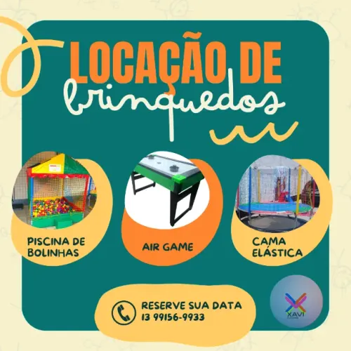 Aluguel de brinquedos(cama elastica, pula pula, piscina de bolinha, air game, escorregador