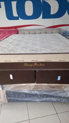  Queen box e colchão mais pezinhos frete grátis 