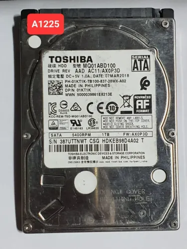 Placa 1 Tb Mq01abd100 - Cod. A1225