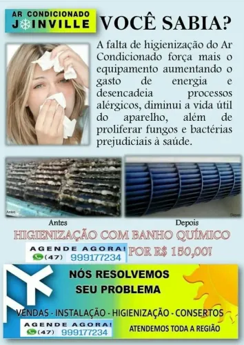 Promoção de higienização de ar condicionado