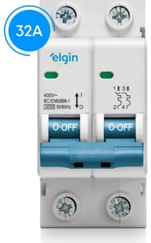 Disjuntor Elgin 32A bipolar novo