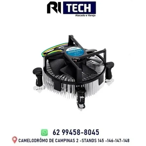 Cooler Cpu Intel Processador Lga 775/115x/1366/1200/1700