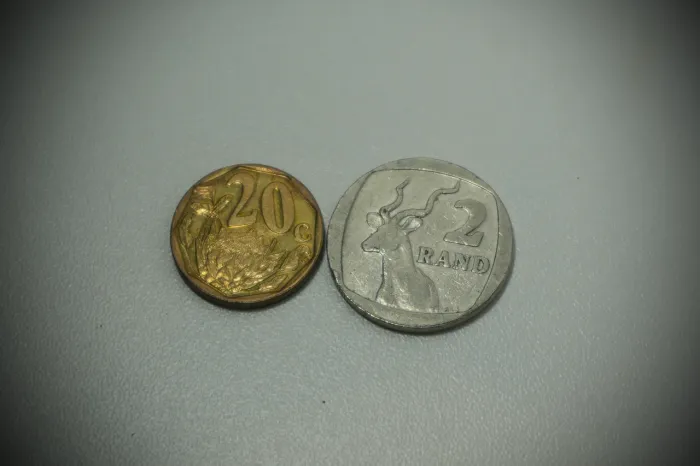 Moedas da África do Sul - 20 Cents + 2 Rand