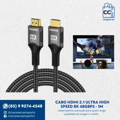 Cabo HDMI 2.1 Ultra High Speed 4K 48Gbps - 1m