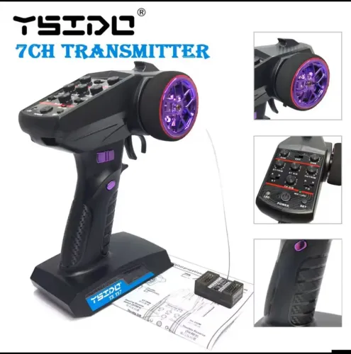 Radio Controle RC  7 canais 2,4ghz com Receptor novo sem uso pronta entrega
