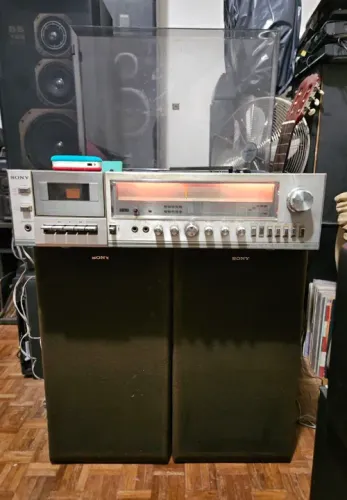 Som Sony  HMK 353BS Vintage com toca discos