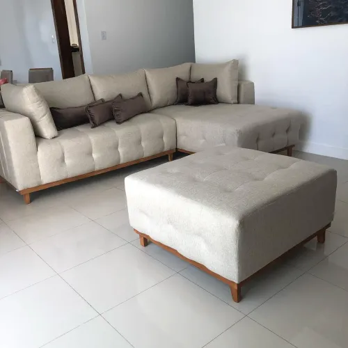 Sofá Retrátil de Canto Novo