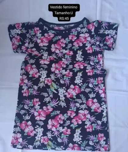 Vestido Feminino Floral Tamanho Único