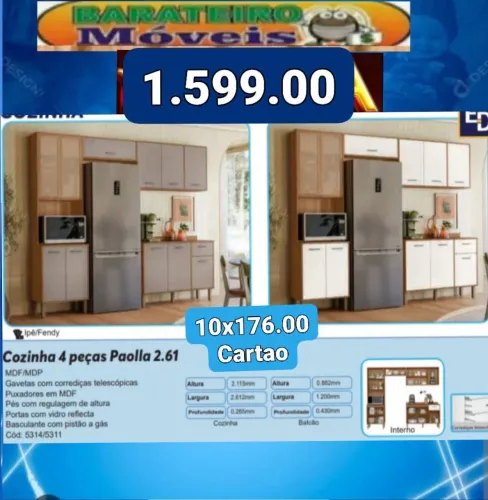 Armario de cozinha montagem imediata