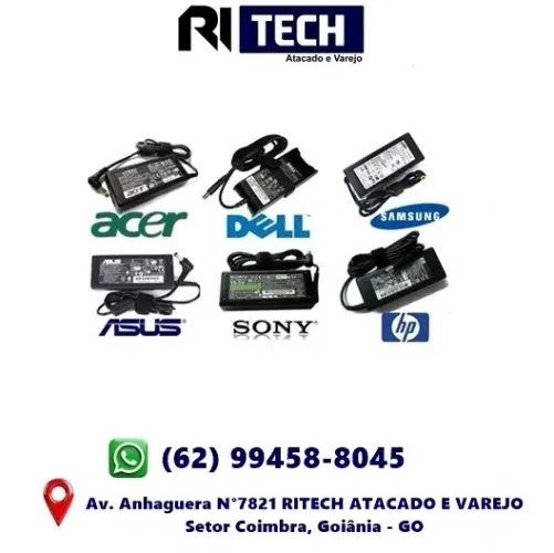 Fonte Carregador Notebook Acer Samsung Lenovo Dell - Diversas Marcas e Modelos