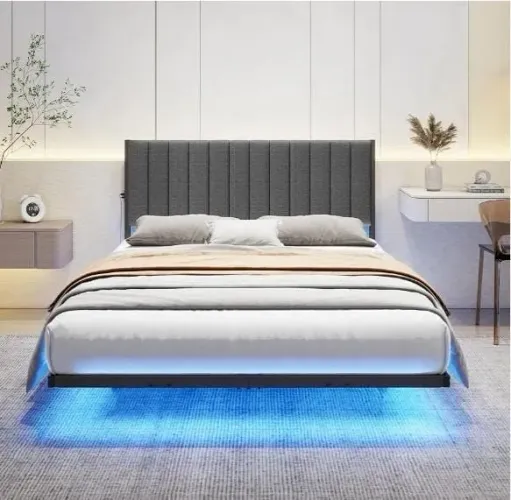 Cama flutuante, com led