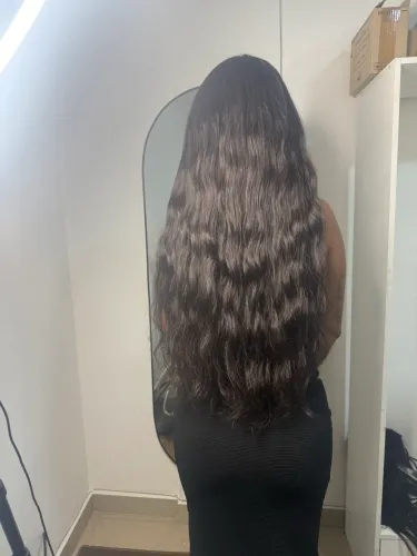 Cabelo humano 65 cm 2 telas telado em 200g