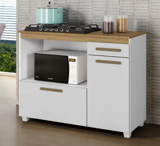 Balcão CookTop Cronus 5 Bocas Branco Frete Grátis - Até 12x