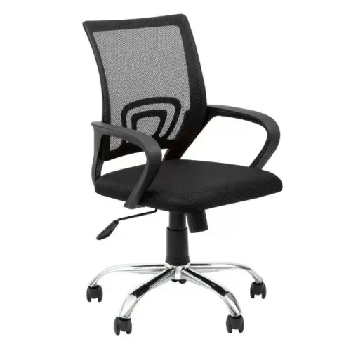 Cadeira executiva com tela mach e braços - base cromada