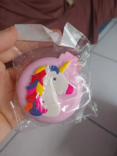 Escova com espelho infantil unicórnio