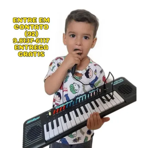 Teclado musical infantil eletrico - Entrega Rapida das 9 até as 22hrs 