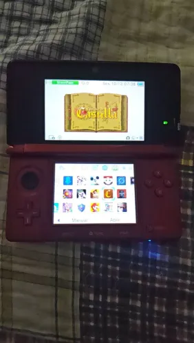 Nintendo 3DS vermelho - semi Novo cheio d jgs carregador , completo na Cx ac trocas ...
