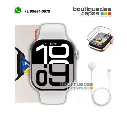 Smart watch Relógio S10 Prova D'agua Faz e Recebe Ligações alexa siri Dois alto-falantes