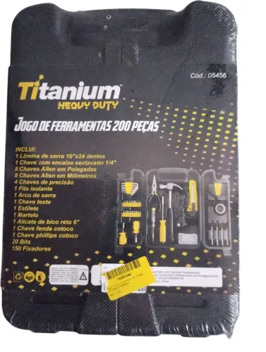 Jogo de Ferramentas Titanium 200 Peças envio por Uber flash cobro uma taxa de envio