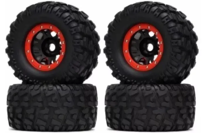 4 Pneus Offroad P/ RCs 1/8 - Ótimo P/ Monster Truck