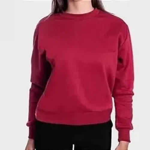 Moletom Gola Redonda Unissex Vinho Liso - Tamanho G
