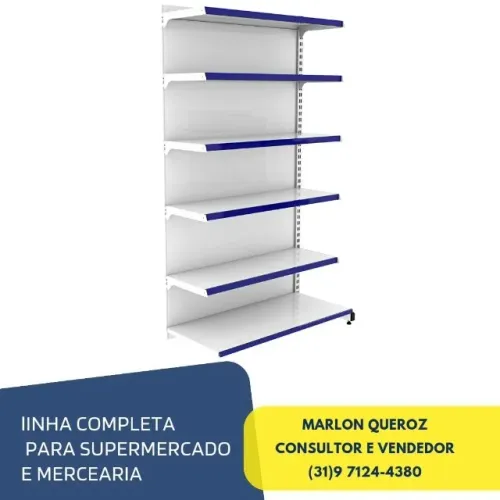 Gondola de Parede 1,0x1,7M Polar Branca