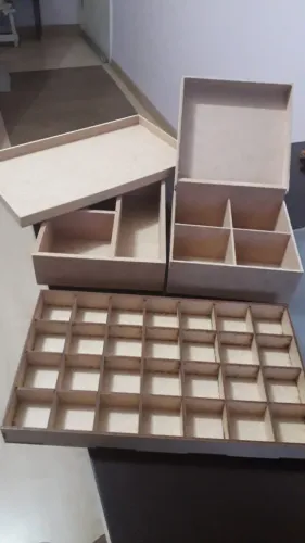 Caixas porta objetos em MDF novas