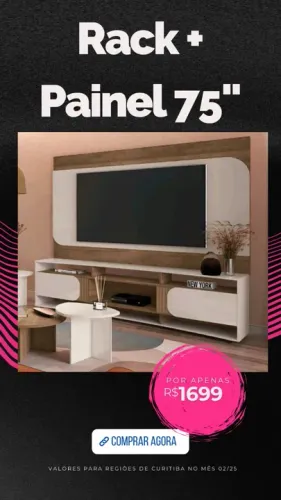 Promoção Rack + Painel 75'' - 28/02/25