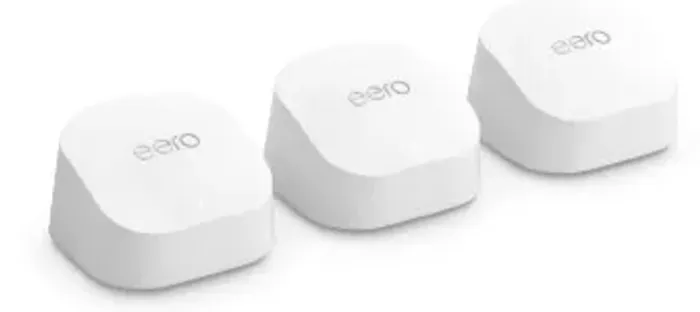 Roteadores Eero Pro 6 AX4200 Wi-Fi 6 Tri-Band Gigabit Mesh System Kit com 3