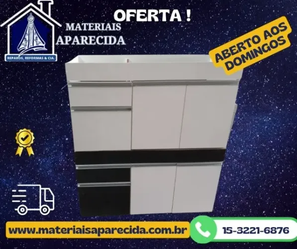 Gabinete Cozinha Gaveta Esquerdo para pia  1,20m MDF