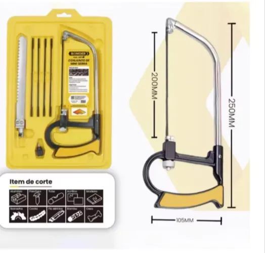 Kit 7 PEÇAS Arco De Serra Mini Serrote Para Vários Materiais Artesanato