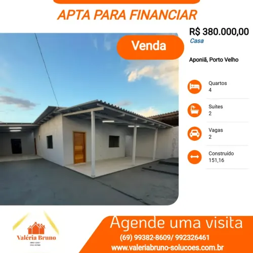 Casa com 4 quartos sendo 2 suites atp a financiar