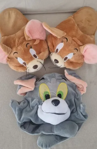 Pantufa e gorro Tom & Jerry